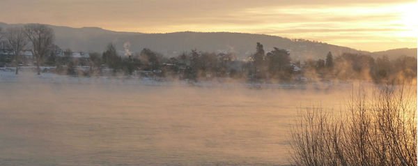 De Rijn in de winter