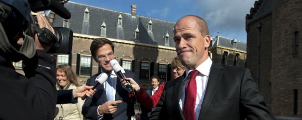 Mark Rutte (VVD) en Diederik Samsom (PvdA)