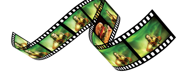 Filmstrip met subliminaal beeld