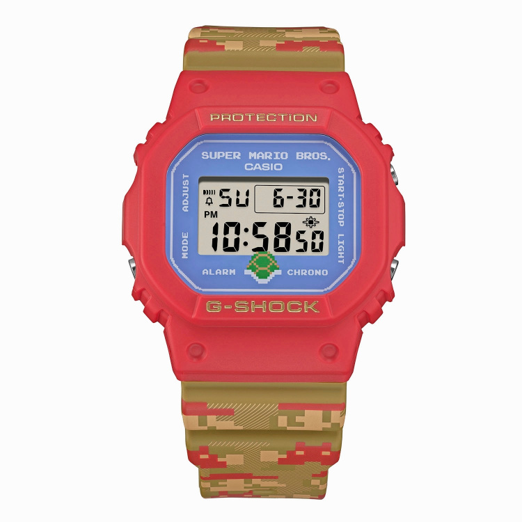 Casio G-shock horloge met Super Mario erop