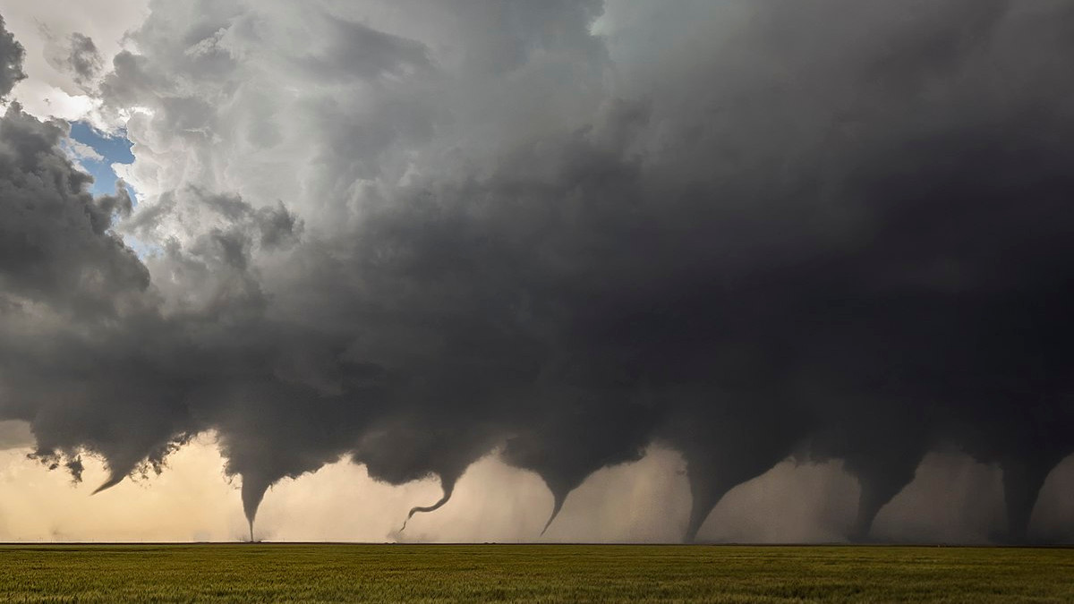 Evolutie van een tornado