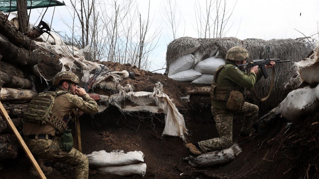 soldaten in loopgraven