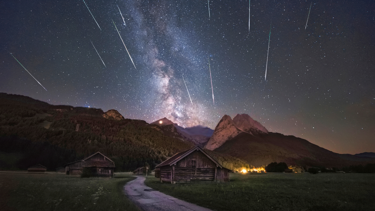 Meteoren tijdens de Perseïden in 2018