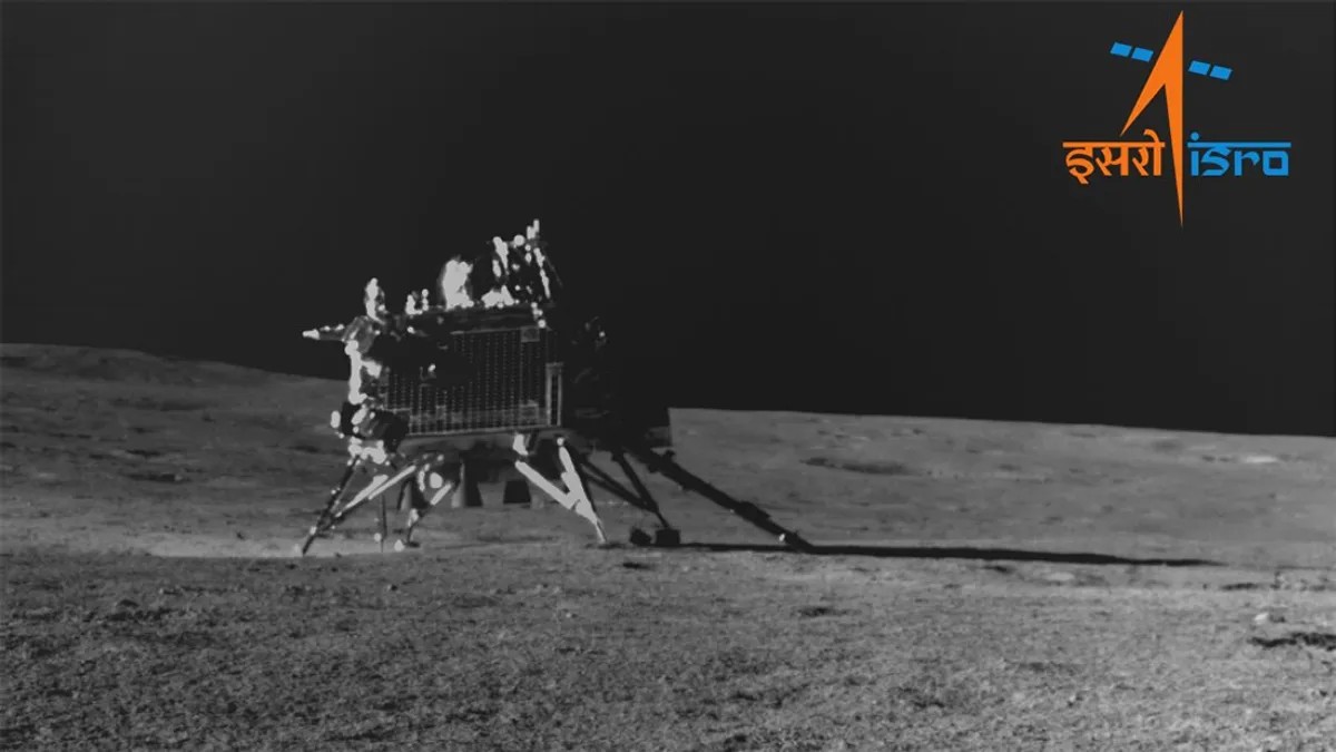 Een foto van de Vikram-lander gemaakt door de Pragyaan-rover