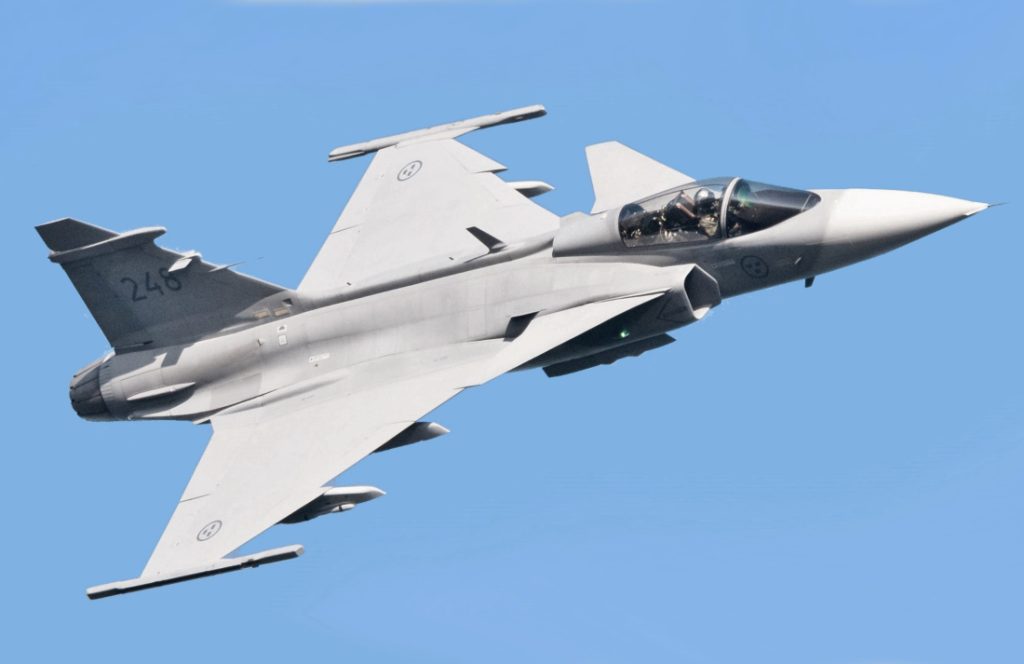 Saab Gripen in de lucht