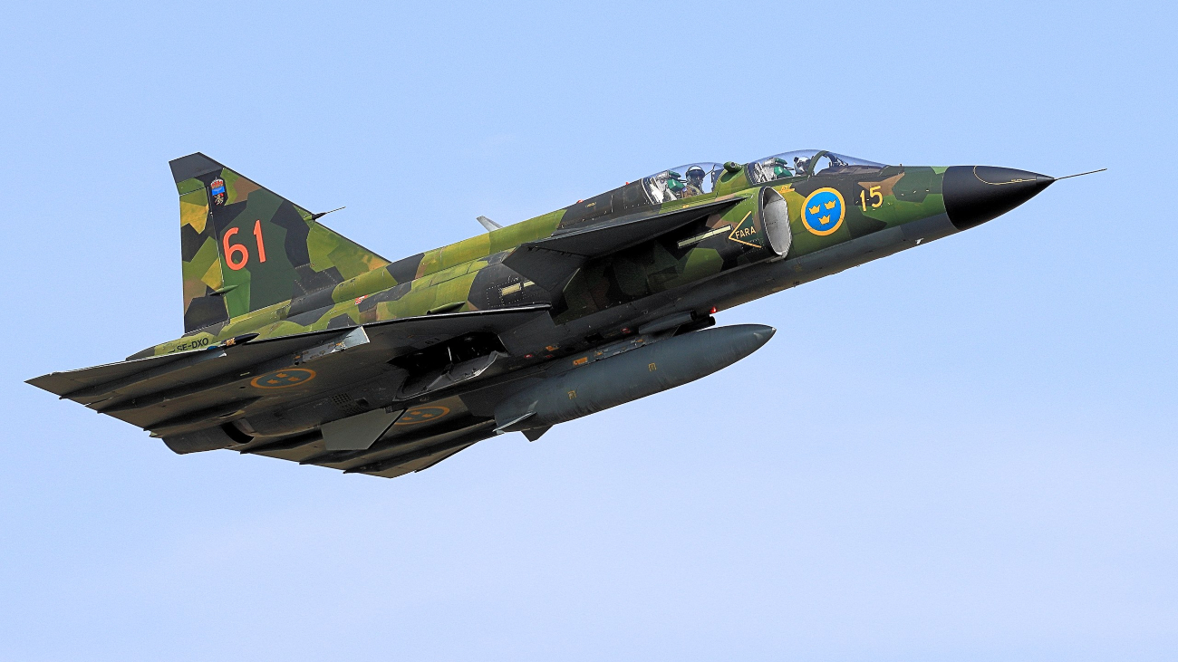 Saab Viggen in de lucht