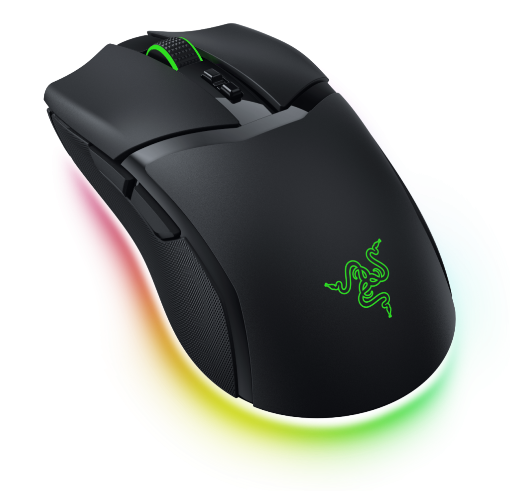 Cobra Pro computermuis van razer met kekke kleuren licht