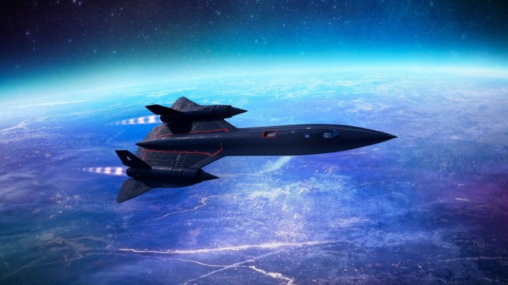 Een vliegende Blackbird SR-71. Dit toestel heeft nog steeds het snelheidsrecord.