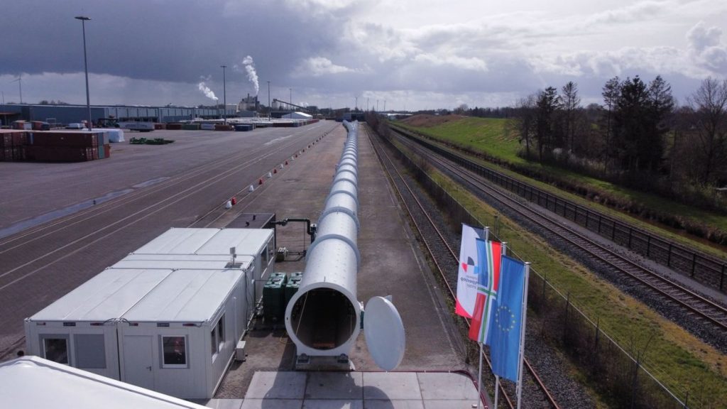 Testbaan voor de hyperloop bij Veendam